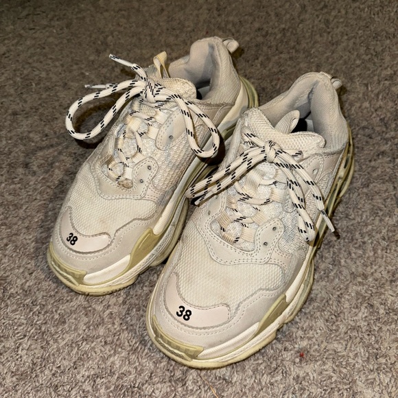 Balenciage Sneakers white and cream Triple S - Picture 3 of 3